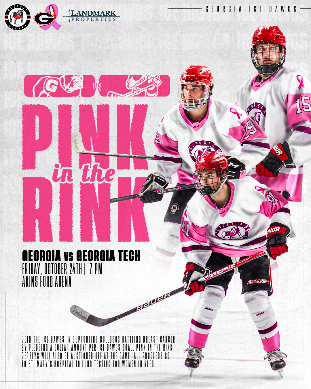 Pink in the Rink promotional graphic